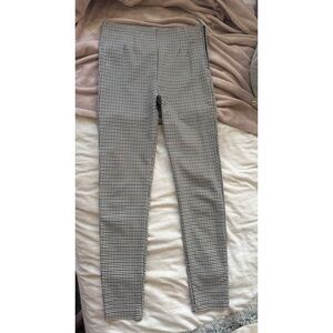 ZARA Women's Skinny Gingham Pants - Black Large